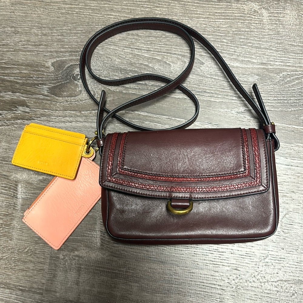 Fossil crossbody with card case and coin pouch
